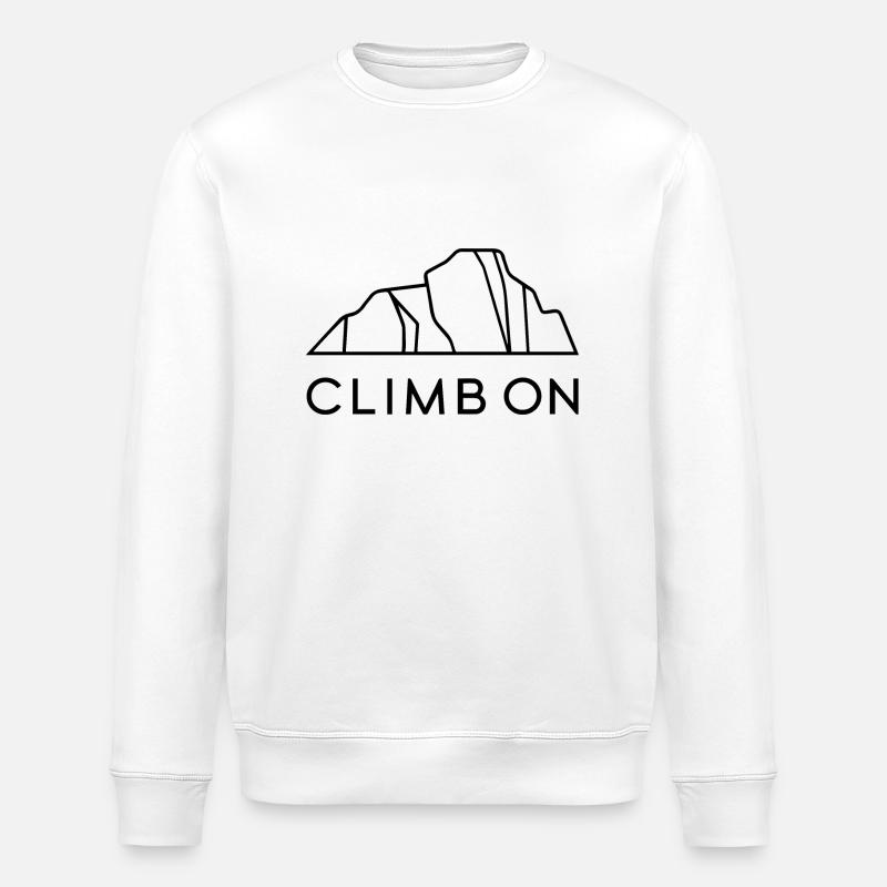 CLIMB ON - Stanley/Stella ROLLER Unisex Organic Sweatshirt - white
