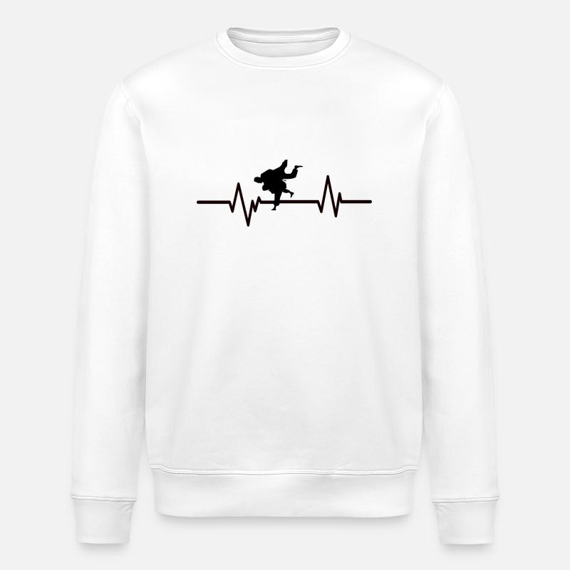 Karate Heartbeat - Stanley/Stella ROLLER Unisex Organic Sweatshirt - white