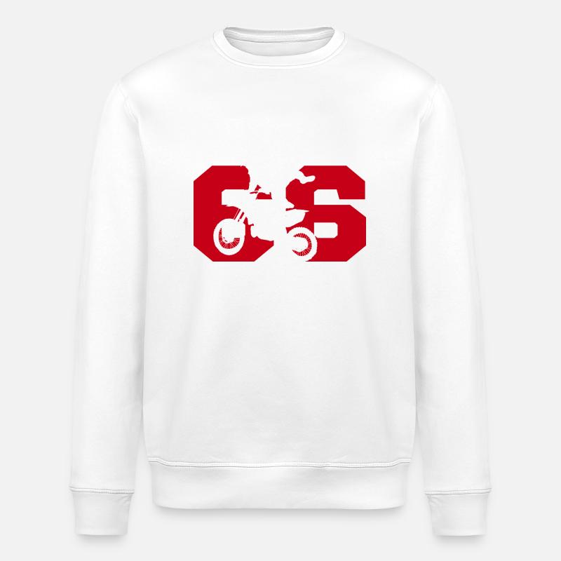 Moto 66 motard - Sweat bio ROLLER Stanley/Stella Unisexe - blanc