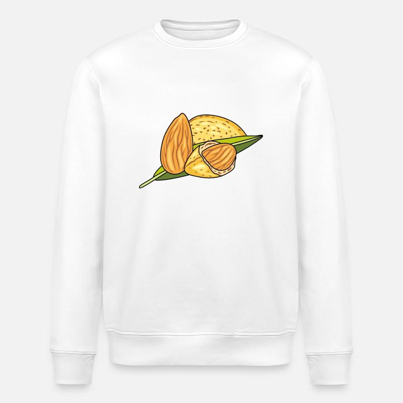 Almonds - Stanley/Stella ROLLER Unisex Organic Sweatshirt - white