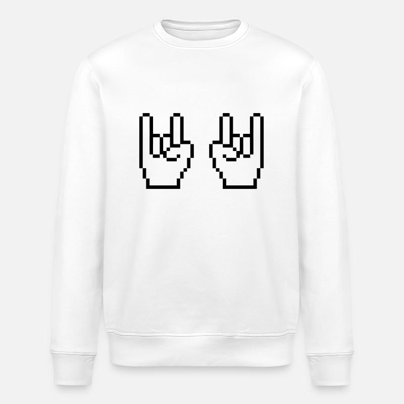 Aiguilles Rock Pixel - Sweat bio ROLLER Stanley/Stella Unisexe - blanc