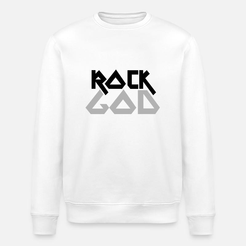 ROCK GOD - Stanley/Stella Unisex Bio-Sweatshirt ROLLER - Weiß