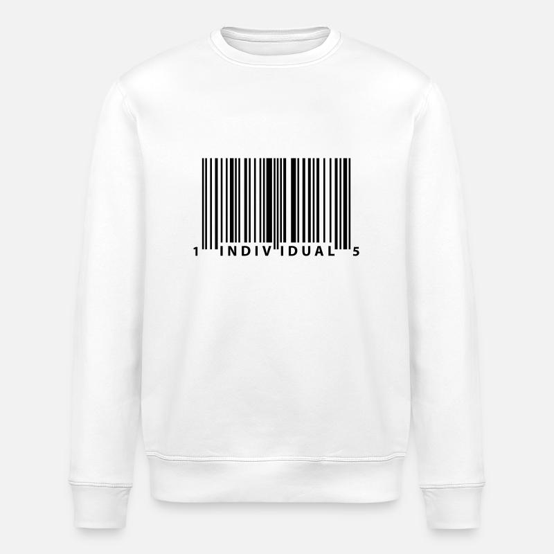barcode_individual - Stanley/Stella Unisex Bio-Sweatshirt ROLLER - Weiß