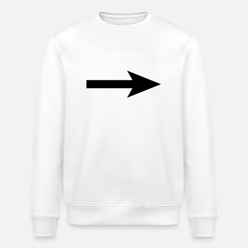 pfeil rechts - Stanley/Stella Unisex Bio-Sweatshirt ROLLER - Weiß