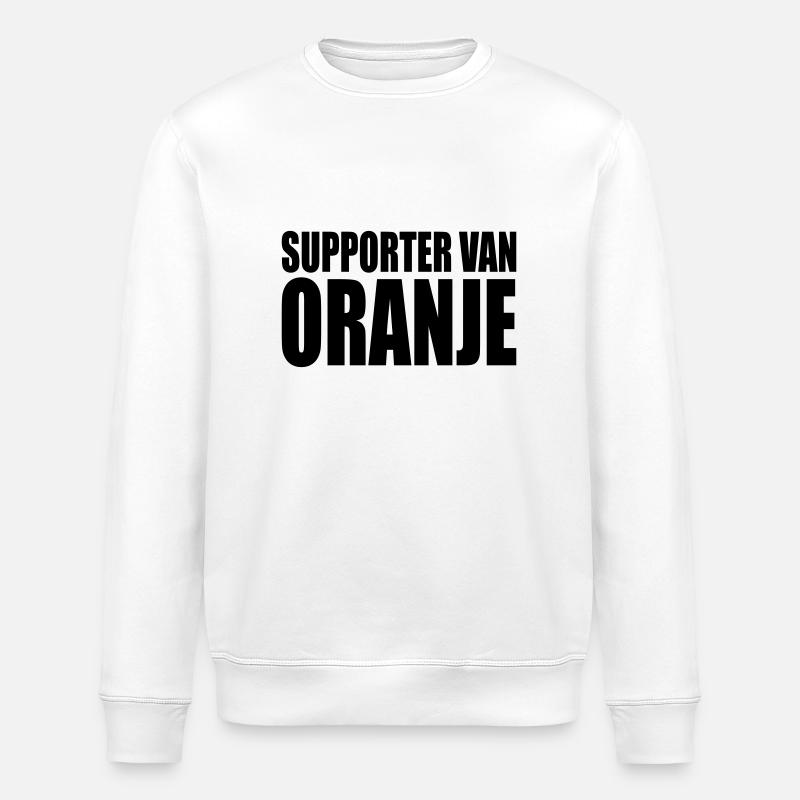 Supporter van oranje - Stanley/Stella Unisex Bio-Sweatshirt ROLLER - Weiß