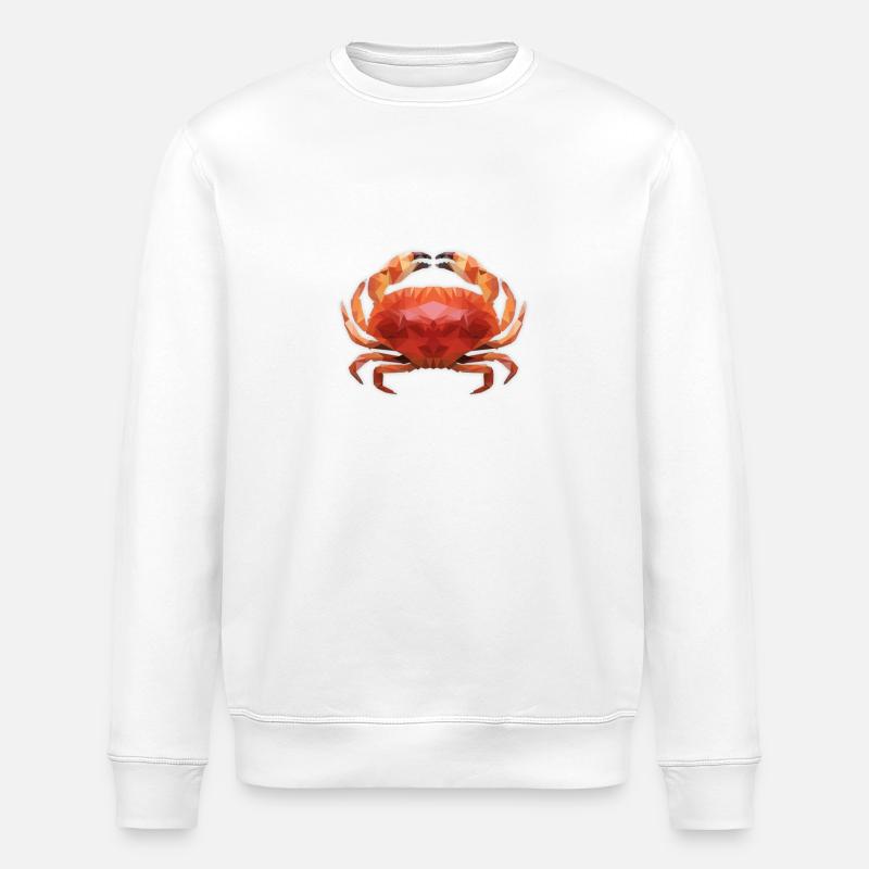 LowPoly "Crab" - Sweat bio ROLLER Stanley/Stella Unisexe - blanc