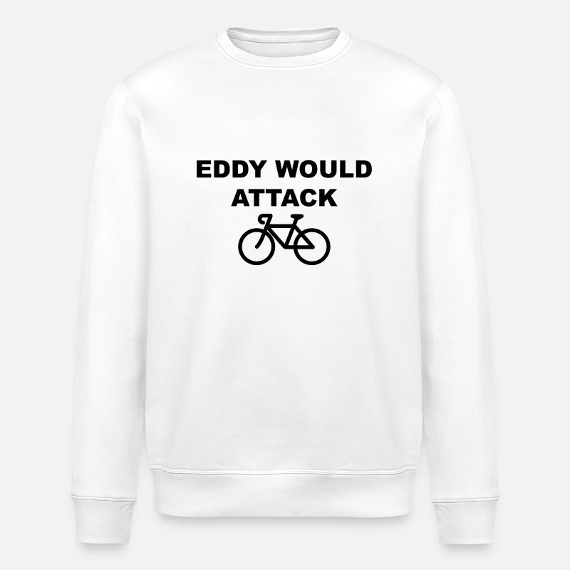 Eddy Would Attack - Stanley/Stella ROLLER Unisex Organic Sweatshirt - white