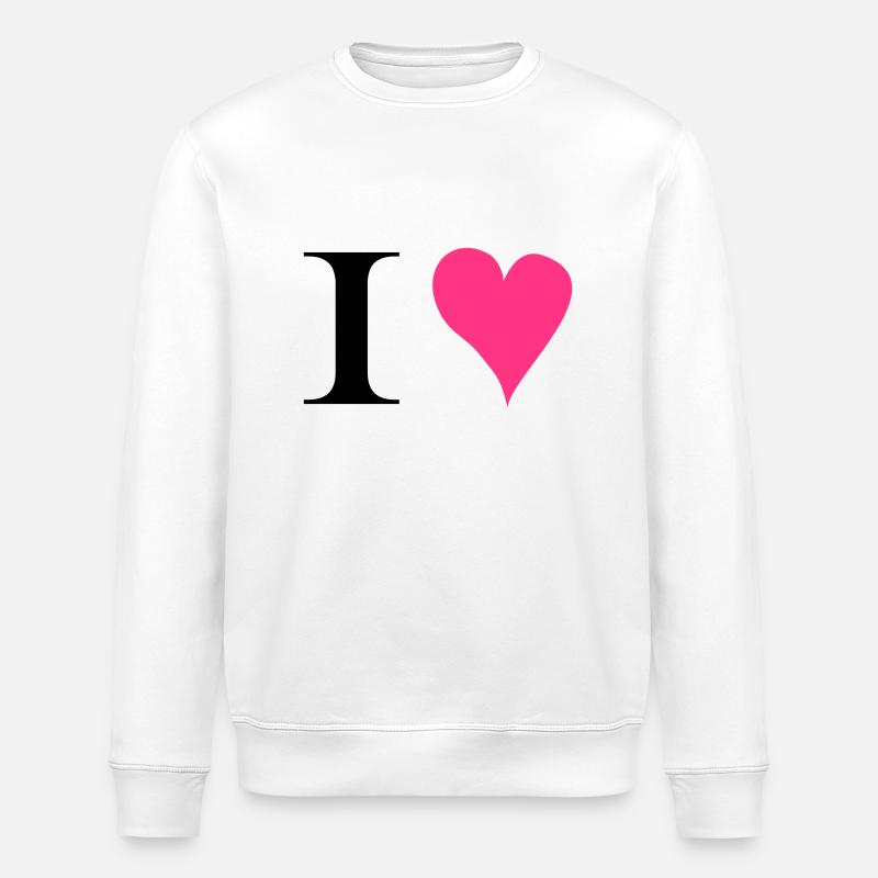 I love 2 - Stanley/Stella Unisex Bio-Sweatshirt ROLLER - Weiß