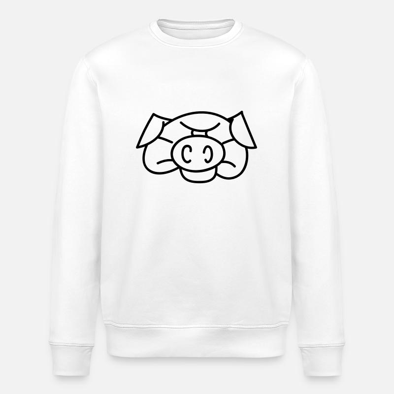 Pig - Stanley/Stella ROLLER Unisex Organic Sweatshirt - white