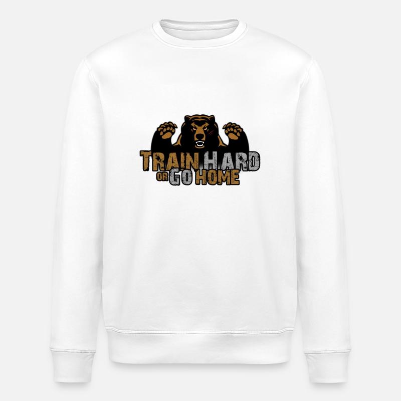 Training Bear - Stanley/Stella ROLLER Unisex Organic Sweatshirt - white