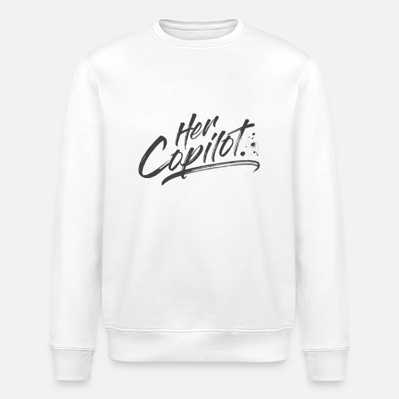 Her Copilot - Stanley/Stella ROLLER Unisex Organic Sweatshirt - white