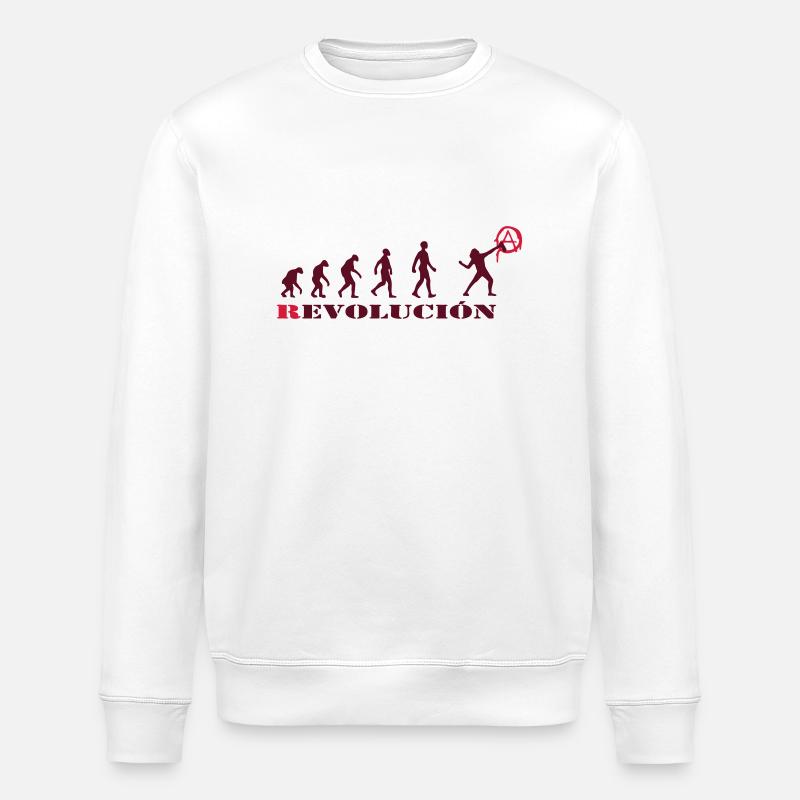 r-evolution, evolution, revolution, street art, - Stanley/Stella Unisex Bio-Sweatshirt ROLLER - Weiß