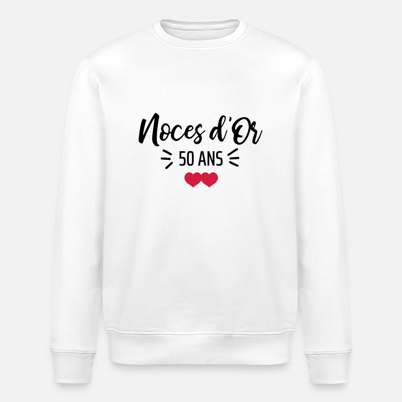 noces d'Or - Sweat bio ROLLER Stanley/Stella Unisexe - blanc