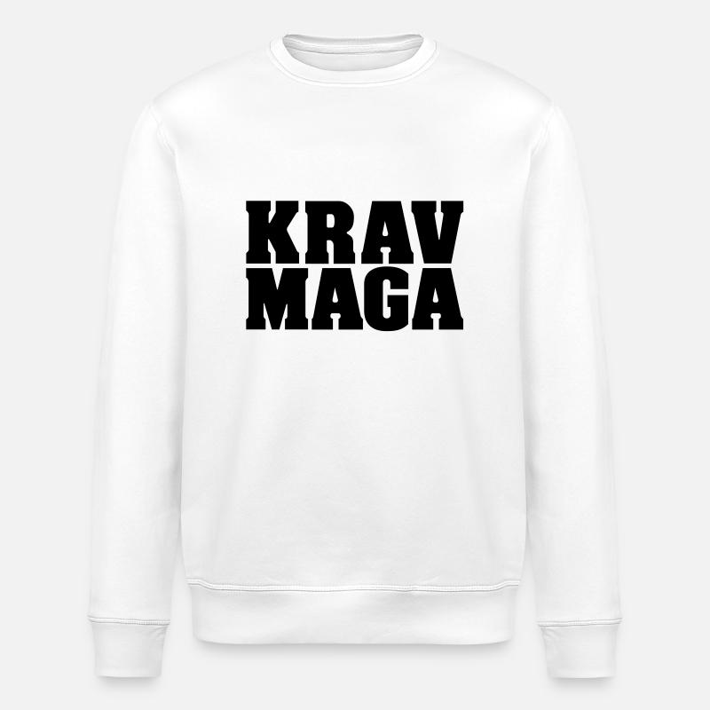 KRAV MAGA - Stanley/Stella Unisex Bio-Sweatshirt ROLLER - Weiß