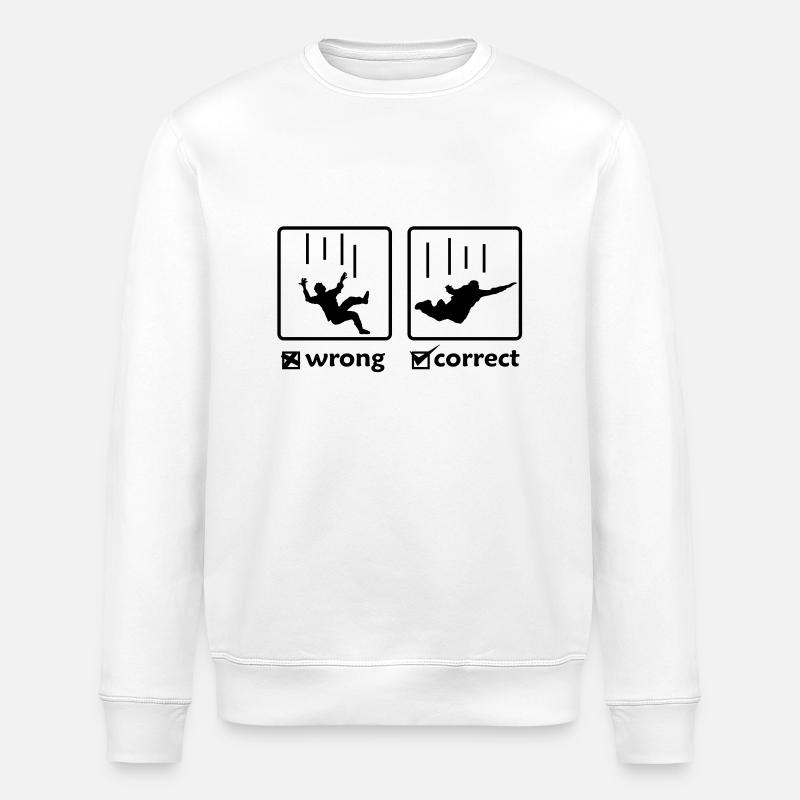 CHUTE LIBRE - bon / mauvais - Sweat bio ROLLER Stanley/Stella Unisexe - blanc