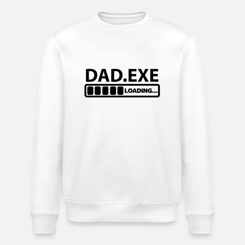 dad exe loading - Stanley/Stella ROLLER Unisex Organic Sweatshirt - white