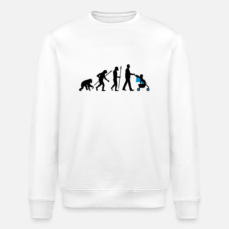 evolution_kinderkarre_032014_mann_b_2c - Stanley/Stella Unisex Bio-Sweatshirt ROLLER - Weiß