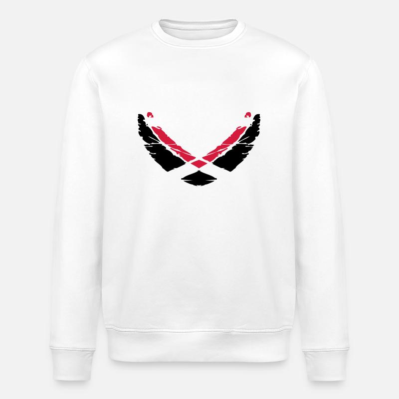 U shape pattern circle - Stanley/Stella ROLLER Unisex Organic Sweatshirt - white