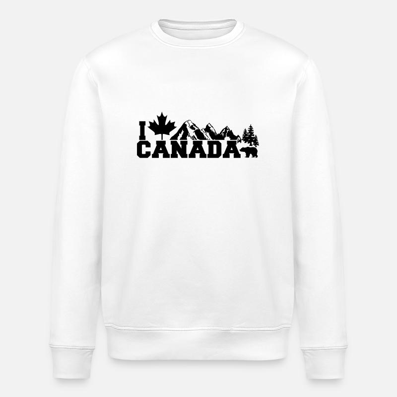 I Love Canada Leaf - Stanley/Stella Unisex Bio-Sweatshirt ROLLER - Weiß