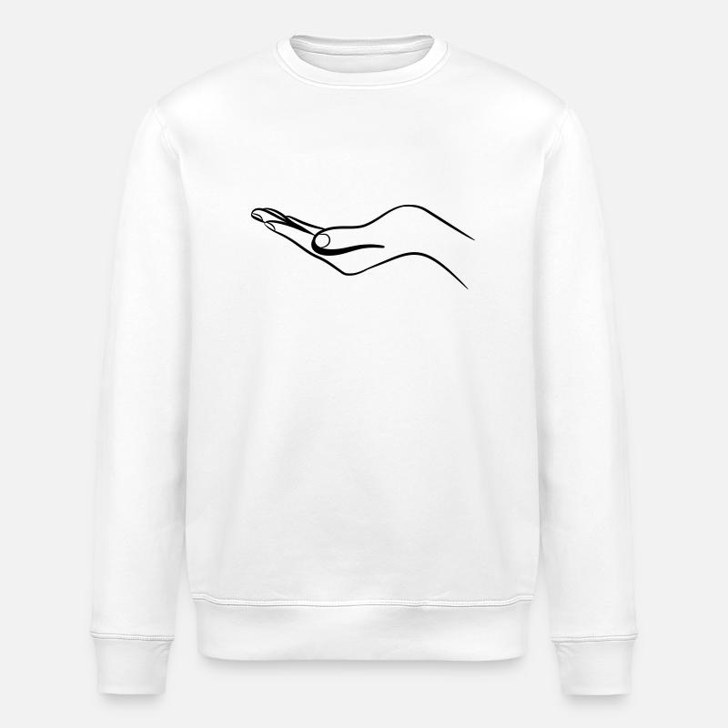 Main-tenir sur get - Sweat bio ROLLER Stanley/Stella Unisexe - blanc