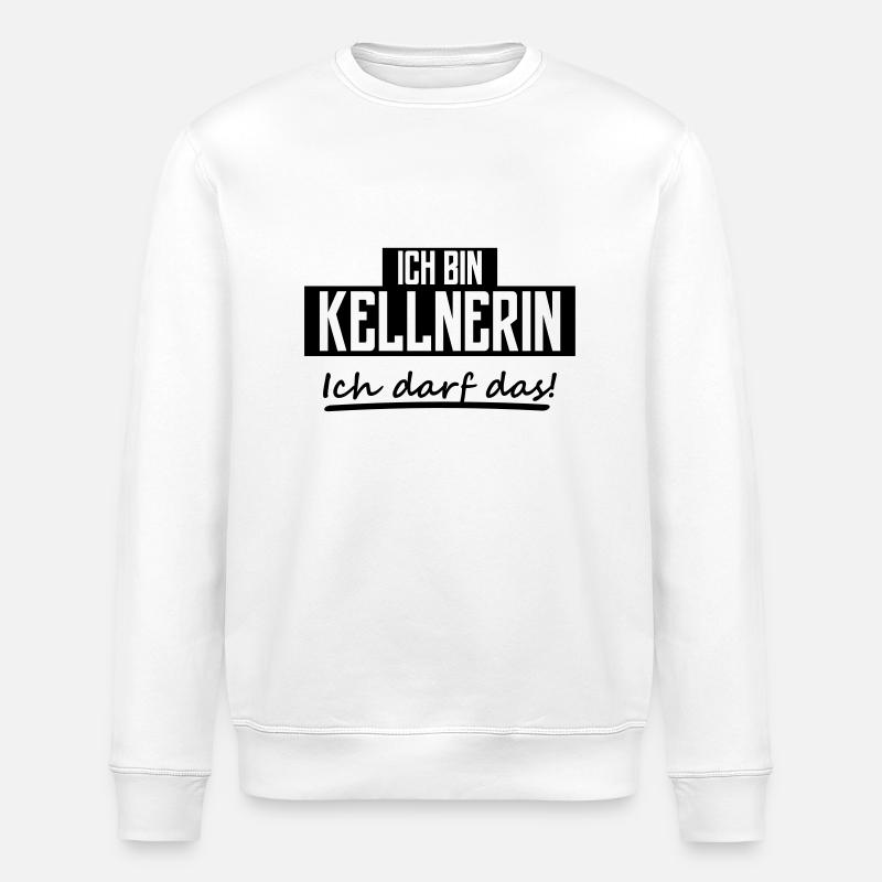ich bin kellnerin - Stanley/Stella Unisex Bio-Sweatshirt ROLLER - Weiß