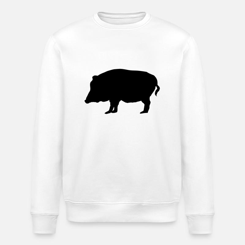 Wild Boar - Wildschwein - Stanley/Stella Unisex Bio-Sweatshirt ROLLER - Weiß