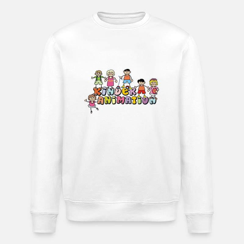 Vom Grafik Designer--- Kinderanimation - Stanley/Stella Unisex Bio-Sweatshirt ROLLER - Weiß