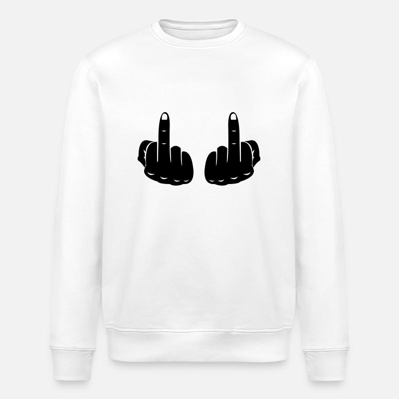 fuck_2 - Stanley/Stella Unisex Bio-Sweatshirt ROLLER - Weiß