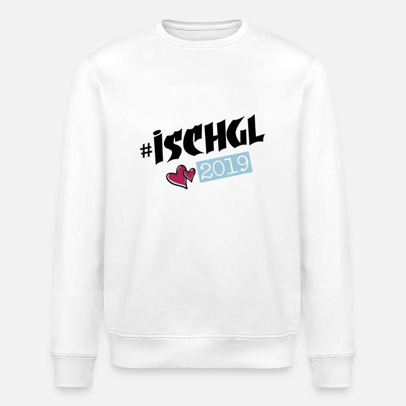 ischgl 2019 herzchen - Stanley/Stella Unisex Bio-Sweatshirt ROLLER - Weiß