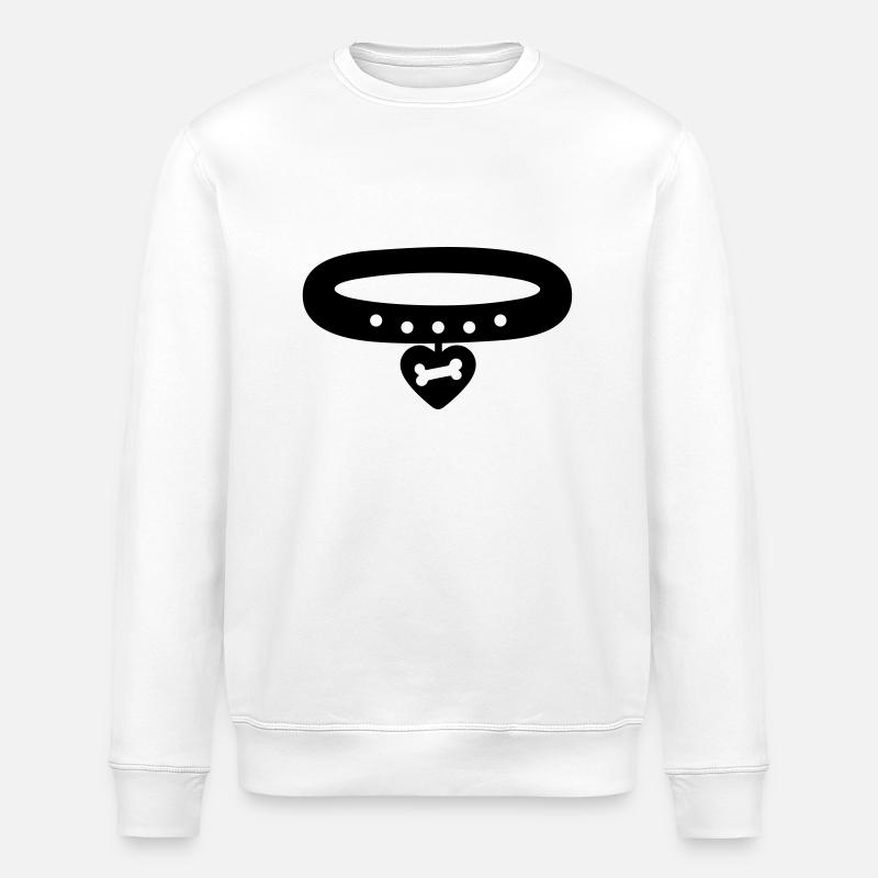 collar - Stanley/Stella ROLLER Unisex Organic Sweatshirt - white
