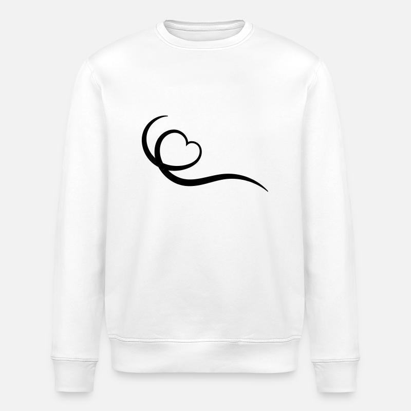Coeur - Sweat bio ROLLER Stanley/Stella Unisexe - blanc