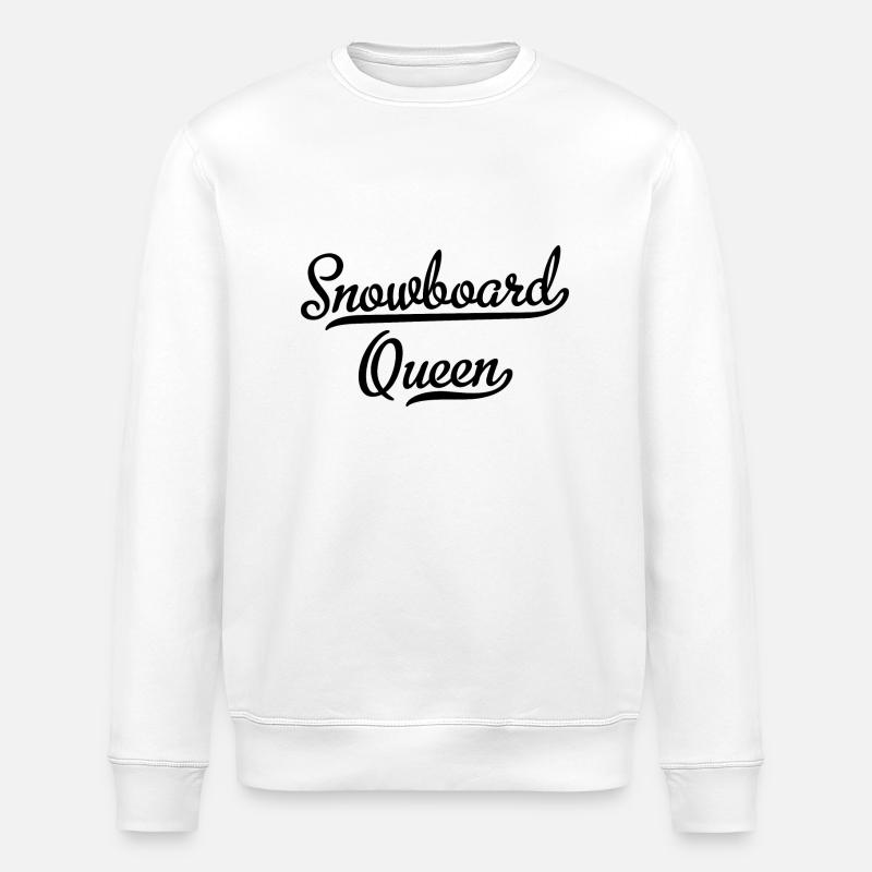 Snowboard Queen - Stanley/Stella ROLLER Unisex Organic Sweatshirt - white