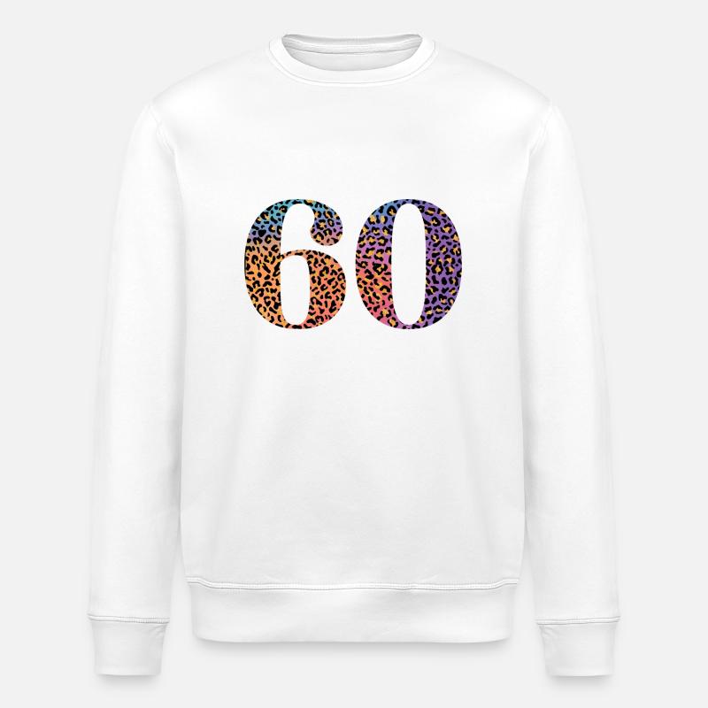 60e anniversaire léopard - Sweat bio ROLLER Stanley/Stella Unisexe - blanc