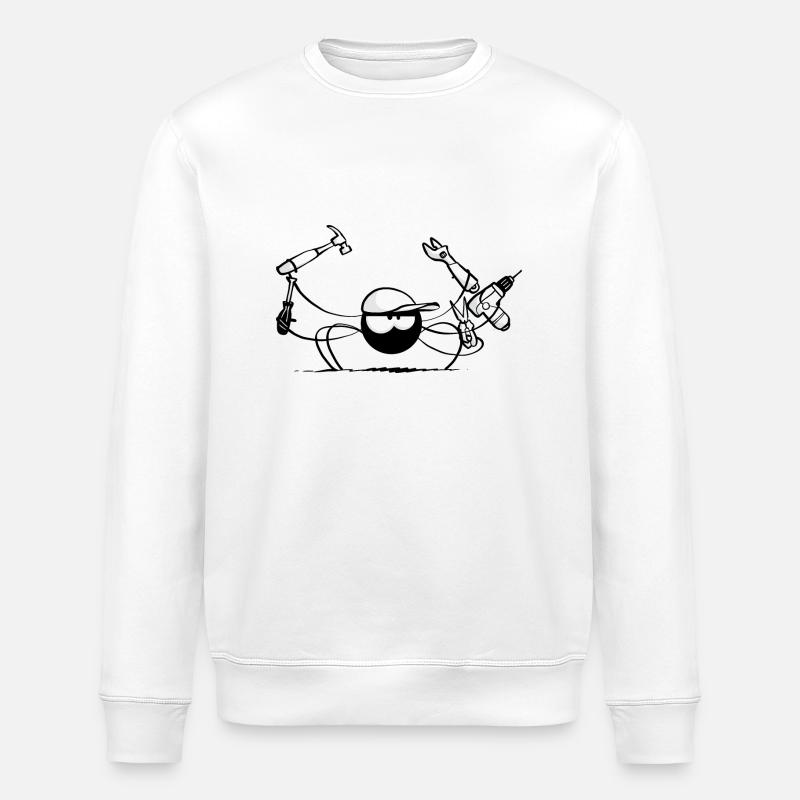 Beth l'araignée - Le bricolage - Sweat bio ROLLER Stanley/Stella Unisexe - blanc