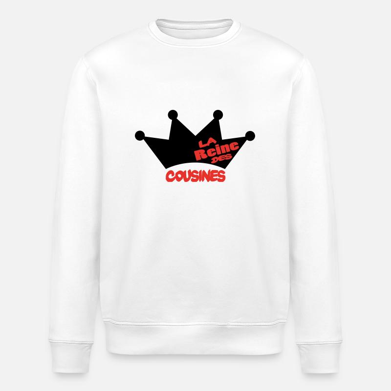La reine des cousines - Sweat bio ROLLER Stanley/Stella Unisexe - blanc