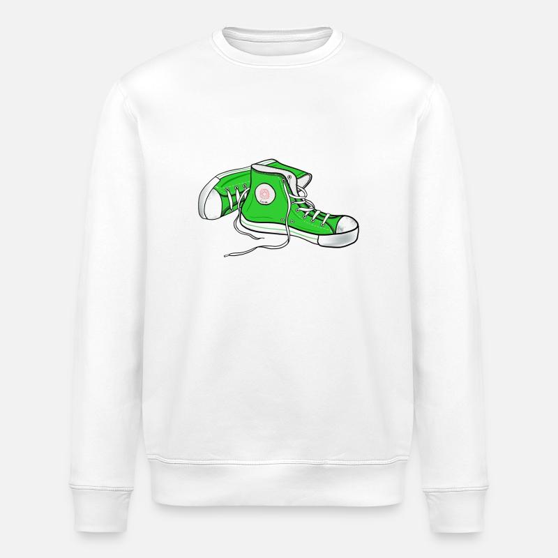 Chucks grün - Stanley/Stella Unisex Bio-Sweatshirt ROLLER - Weiß