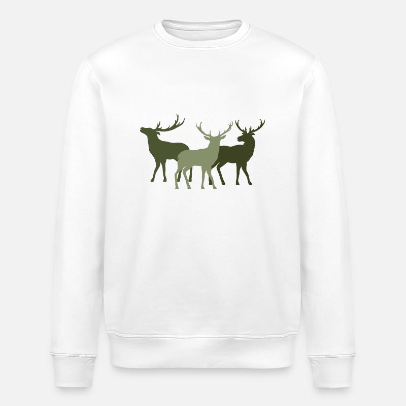 Cerf - Sweat bio ROLLER Stanley/Stella Unisexe - blanc