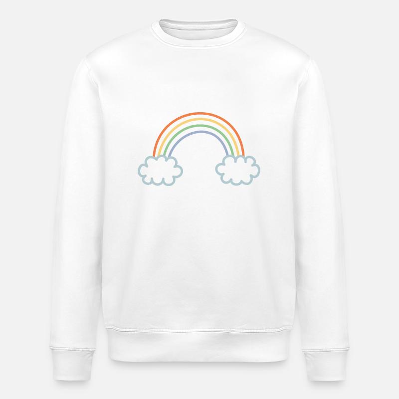 Rainbow dyed - Stanley/Stella ROLLER Unisex Organic Sweatshirt - white