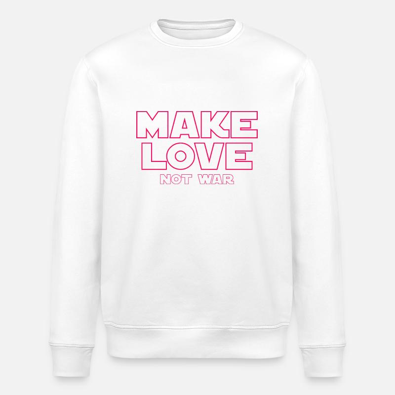 MACH LIEBE STATT KRIEG - Stanley/Stella Unisex Bio-Sweatshirt ROLLER - Weiß