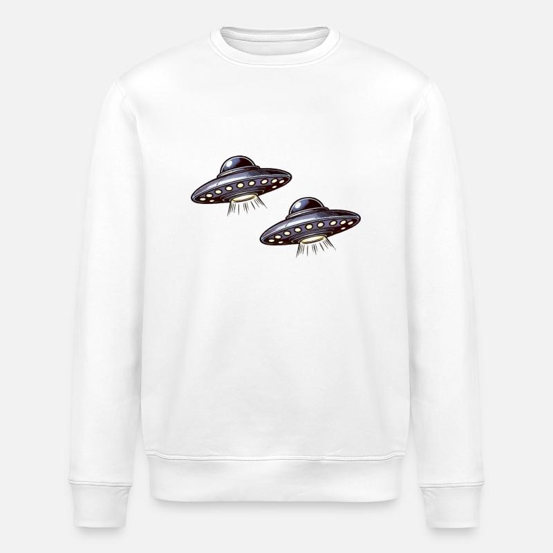ufos - Stanley/Stella Unisex Bio-Sweatshirt ROLLER - Weiß