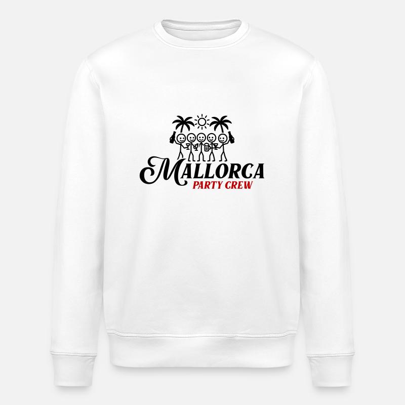 Mallorca Party Crew - Stanley/Stella ROLLER Unisex Organic Sweatshirt - white