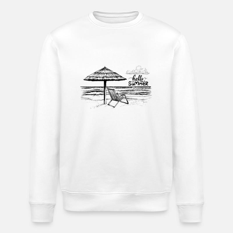 Hello Summer - Sweat bio ROLLER Stanley/Stella Unisexe - blanc