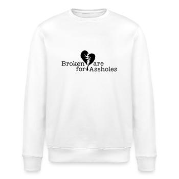 Herz Liebeskummer Liebe Freunde Frau Mann - Stanley/Stella Unisex Bio-Sweatshirt ROLLER - Weiß - Vorne - Nik (191cm)