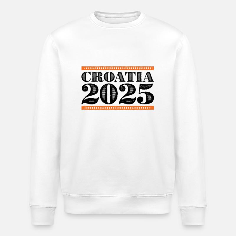 Kroatien 2025 - Stanley/Stella Unisex Bio-Sweatshirt ROLLER - Weiß