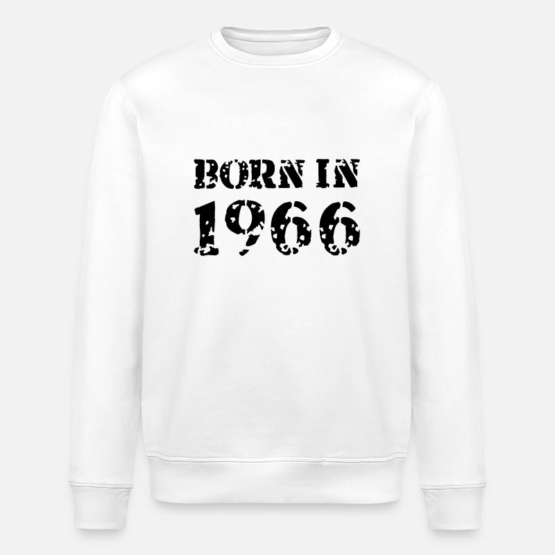 Born in 1966 - Sweat bio ROLLER Stanley/Stella Unisexe - blanc