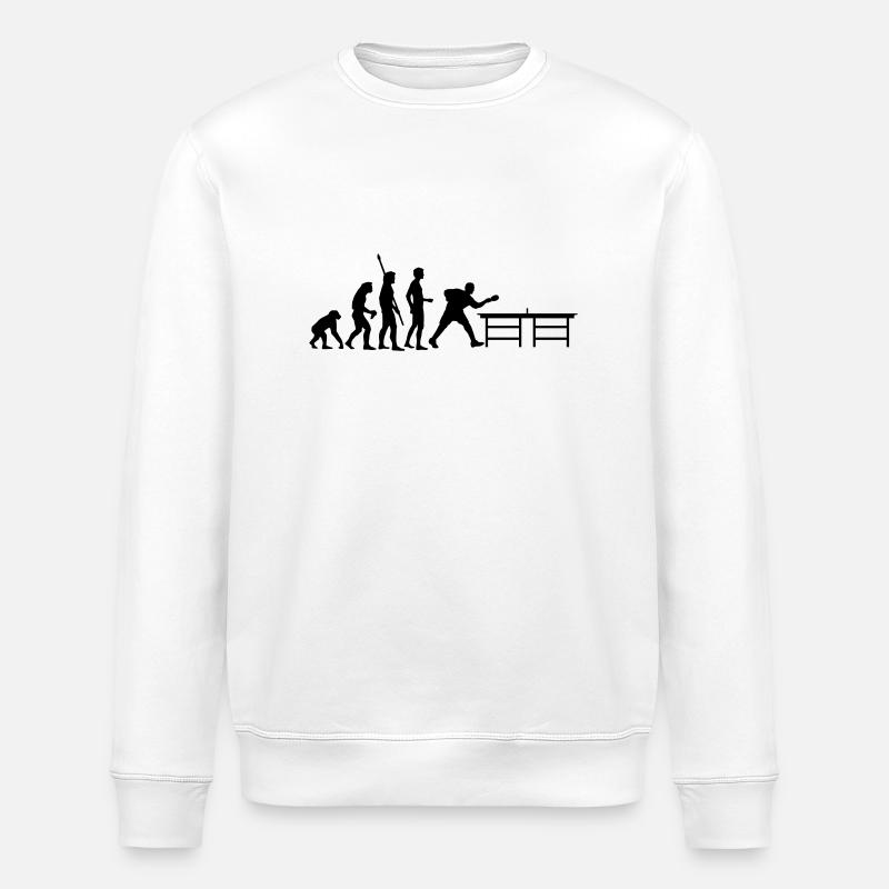 evolution_table_tennis_a - Stanley/Stella ROLLER Unisex Organic Sweatshirt - white