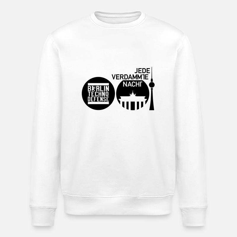 Berlin Techno Defense JVN - Stanley/Stella Unisex Bio-Sweatshirt ROLLER - Weiß