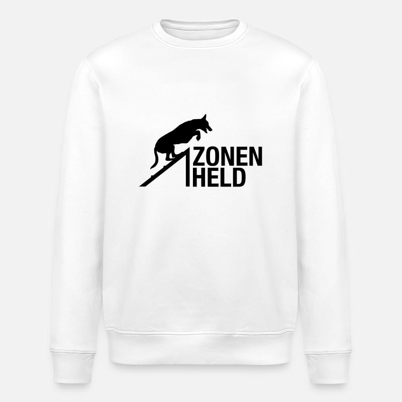 zonenheld_ahuerde_schaeferhund - Stanley/Stella Unisex Bio-Sweatshirt ROLLER - Weiß