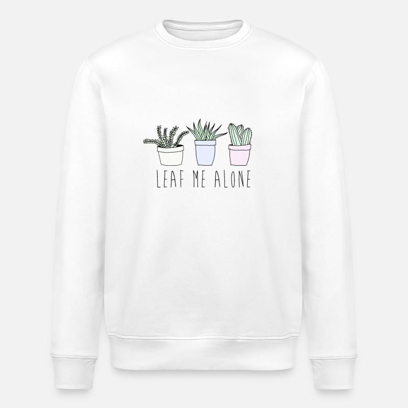 Leaf me alone - Stanley/Stella ROLLER Unisex Organic Sweatshirt - white