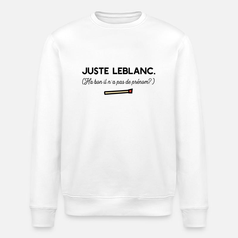 Juste Leblanc t-shirt diner humour - Sweat bio ROLLER Stanley/Stella Unisexe - blanc